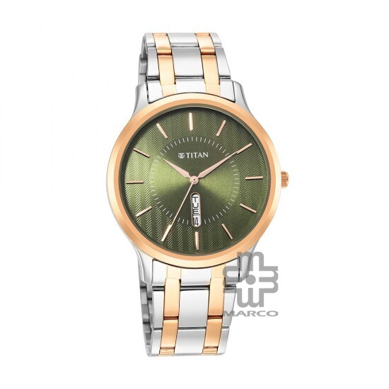 Titan Karishma 1825KM03 Green Dial Stainless Steel Strap Quartz Men's Watch