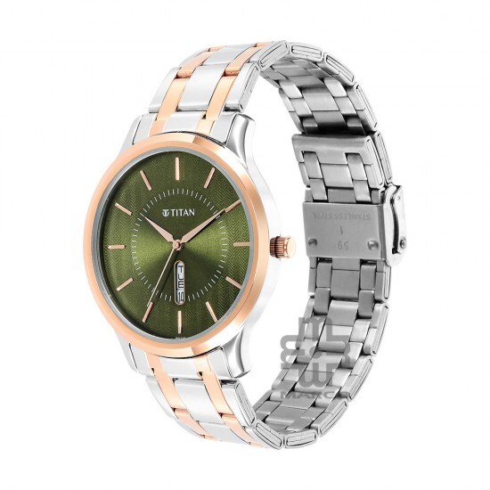 Titan Karishma 1825KM03 Green Dial Stainless Steel Strap Quartz Men's Watch