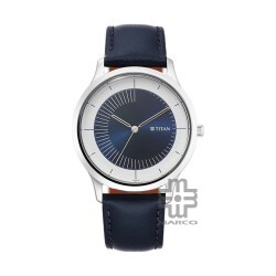 Titan Yan & Yang 1825SL04 Blue Dial Leather Strap Men Watch