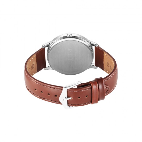 Titan Karishma 1825SL15 Silver Dial Leather Strap Quartz Men's Watch