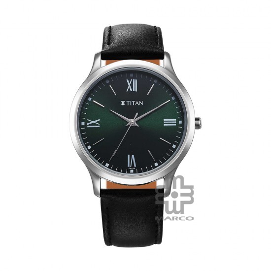 Titan Karishma 1825SL16 Green Dial Leather Strap Quartz Men Watch Titan Karishma 1825SL16 Green Dial Leather Strap Quartz Men Watch