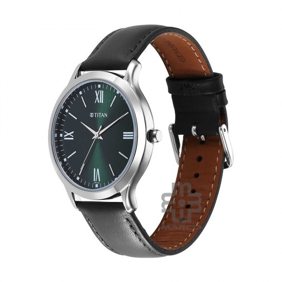 Titan Karishma 1825SL16 Green Dial Leather Strap Quartz Men Watch Titan Karishma 1825SL16 Green Dial Leather Strap Quartz Men Watch