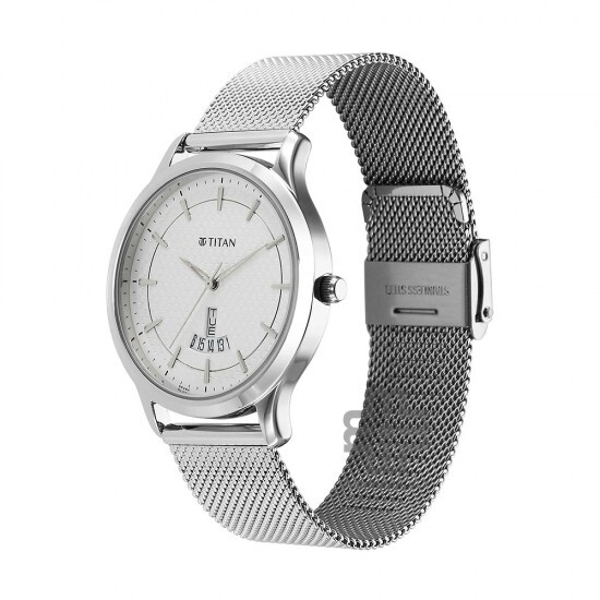 Titan Karishma 1825SM10 Silver Dial Stainless Steel Strap Quartz Men's Watch