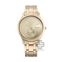 Titan Yan & Yang 1825WM02 Champagne Dial Stainless Steel Strap Men Watch