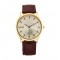 Titan Tet 1825YL07 Light Champagne Dial Leather Strap Men's Watch