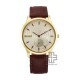 Titan Tet 1825YL07 Light Champagne Dial Leather Strap Men's Watch