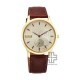 Titan Tet 1825YL07 Light Champagne Dial Leather Strap Men's Watch
