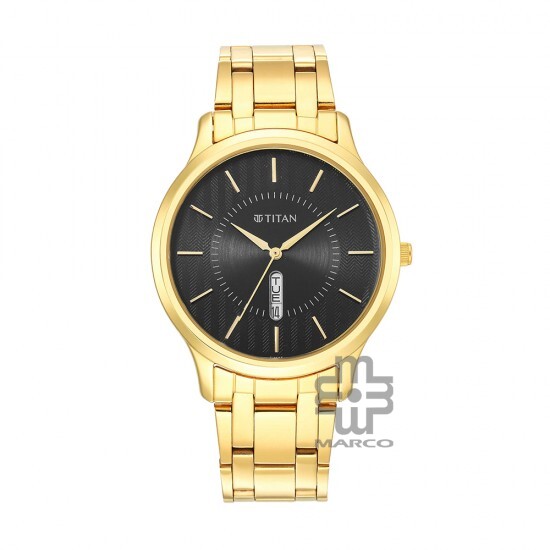 Titan Karishma 1825YM02 Black Dial Stainless Steel Strap Men Watch