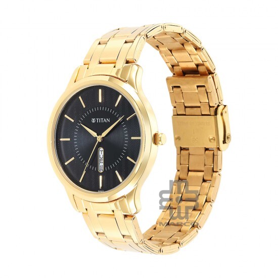 Titan Karishma 1825YM02 Black Dial Stainless Steel Strap Men Watch