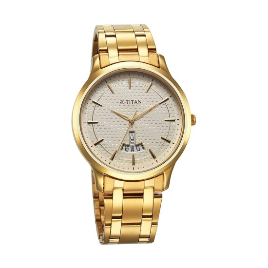 Titan Karishma 1825YM12 Champagne Dial Stainless Steel Strap Men's Watch Titan Karishma 1825YM12 Champagne Dial Stainless Steel Strap Men's Watch