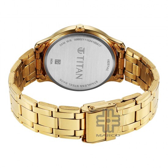 Titan Karishma 1825YM13 Black Dial Stainless Steel Strap Men Watch