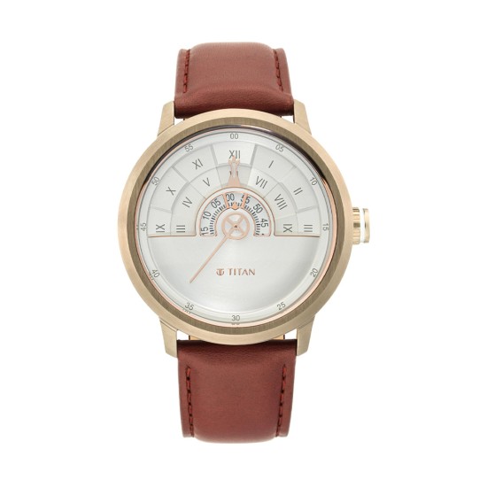 Titan Grandmaster 1828QL02 White Dial Leather Strap Men's Watch Titan Grandmaster 1828QL02 White Dial Leather Strap Men's Watch
