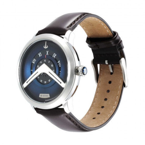 Titan Maritime 1828SL01 Blue Dial Leather Strap Quartz Men's Watch Titan Maritime 1828SL01 Blue Dial Leather Strap Quartz Men's Watch