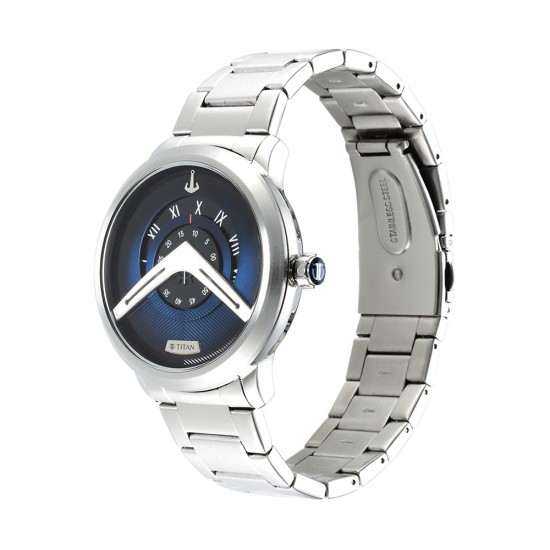 Titan Maritime 1828SM01 Blue Dial Stainless Steel Strap Quartz Men's Watch Titan Maritime 1828SM01 Blue Dial Stainless Steel Strap Quartz Men's Watch