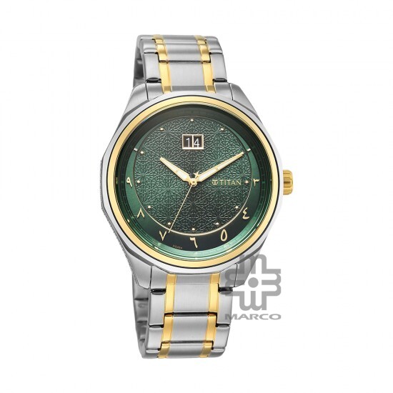 Titan Noor Collection 1829BM03 Green Dial Stainless Steel Strap Men Watch