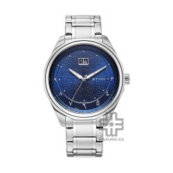 Titan Noor Collection 1829SM01 Blue Dial Stainless Steel Strap Men Watch