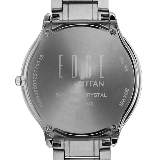 Titan Edge Gleam 1843BM01 Champagne Dial Stainless Steel Strap Men Watch