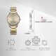 Titan Edge Gleam 1843BM01 Champagne Dial Stainless Steel Strap Men Watch