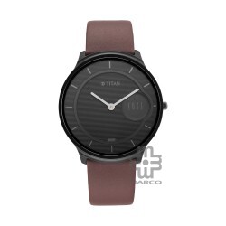 Titan Edge Baseline 1843NL01 Black Dial Leather Strap Men Watch