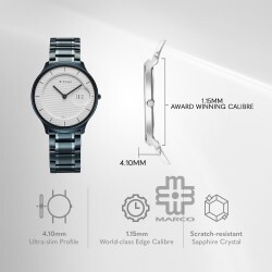 Titan Edge Metal 1843QM04 White Dial Stainless Steel Strap Men Watch