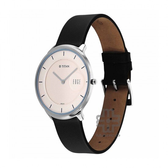 Titan Edge Murals 1843SL02 Pink Dial Leather Strap Men Watch
