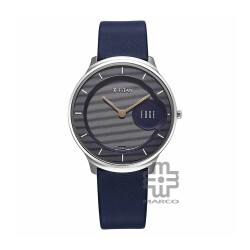 Titan Edge Murals 1843SL03 Blue Dial Leather Strap Men Watch
