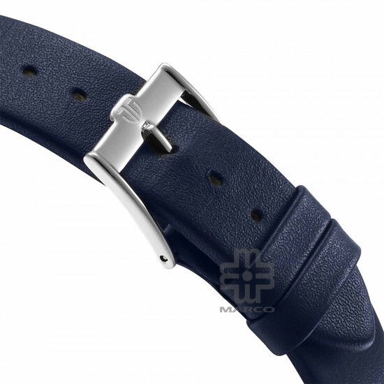 Titan Edge Baseline 1843SL03 Blue Dial Leather Strap Men Watch