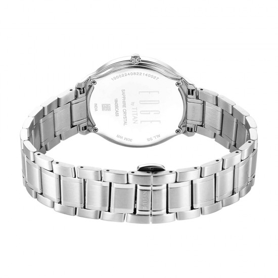 Titan Edge Metal 1843SM02 Silver Dial Stainless Steel Strap Men Watch