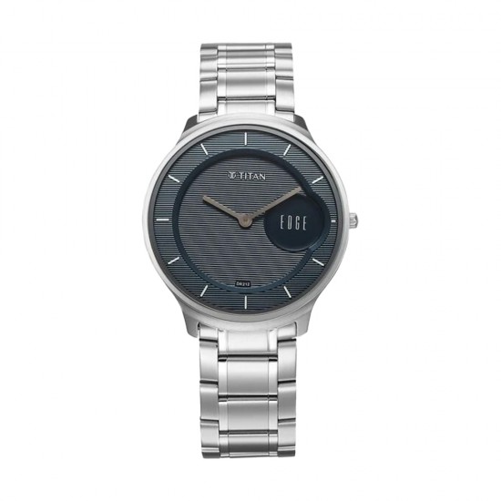 Titan Edge Murals 1843SM03 Blue Dial Stainless Steel Strap Men Watch