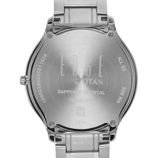 Titan Edge Murals 1843SM03 Blue Dial Stainless Steel Strap Men Watch