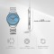 Titan Edge Murals 1843SM04 Blue Dial Stainless Steel Strap Men Watch