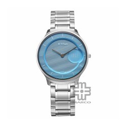 Titan Edge Murals 1843SM04 Blue Dial Stainless Steel Strap Men Watch