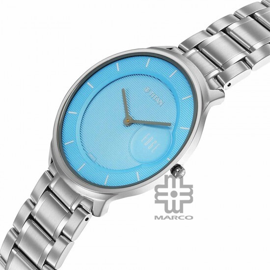 Titan Edge Murals 1843SM04 Blue Dial Stainless Steel Strap Men Watch