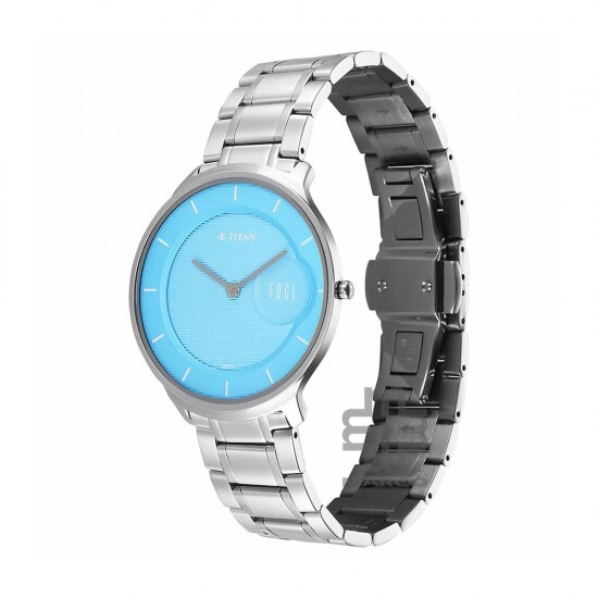 Titan Edge Murals 1843SM04 Blue Dial Stainless Steel Strap Men Watch
