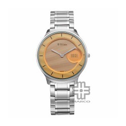 Titan Edge Murals 1843SM05 Yellow Dial Stainless Steel Strap Men Watch