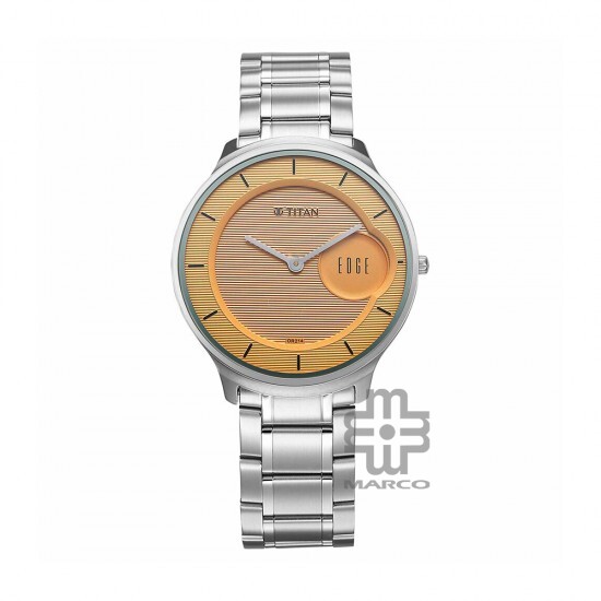 Titan Edge Murals 1843SM05 Yellow Dial Stainless Steel Strap Men Watch