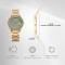Titan Edge Murals 1843WM02 Green Dial Stainless Steel Strap Men Watch