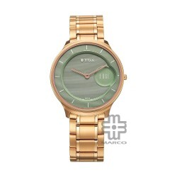 Titan Edge Murals 1843WM02 Green Dial Stainless Steel Strap Men Watch