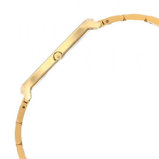 Titan Edge Gleam 1843YM02 Gold Dial Stainless Steel Strap Men Watch