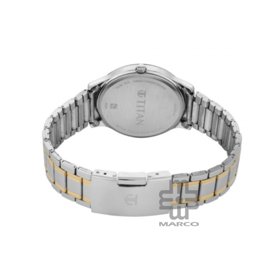 Titan Lagan 1845BM01 Black Dial Stainless Steel Strap Men's Watch