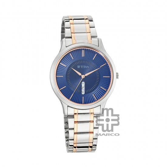 Titan Lagan 1845KM01 Blue Dial Stainless Steel Strap Men's Watch