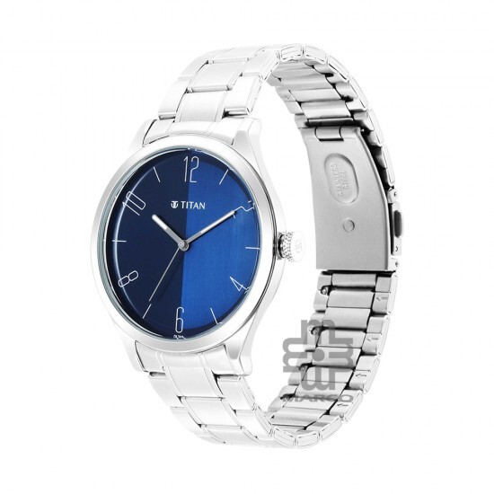 Titan Workwear 1865SM01 Blue Dial Stainless Steel Strap Men Watch