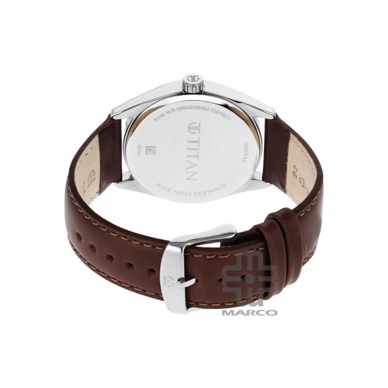 Titan Workwear 1866SL01 Blue Dial Leather Strap Quartz Men's Watch