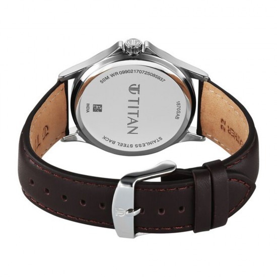 Titan Neo Arabic 1870SL12 Green Dial Leather Strap Men Watch