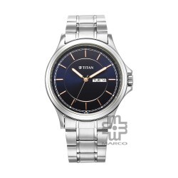 Titan Urban 1870SM04 Blue Dial Metal Strap Quartz Men's Watch