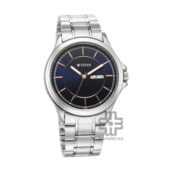 Titan Urban 1870SM04 Blue Dial Metal Strap Quartz Men's Watch