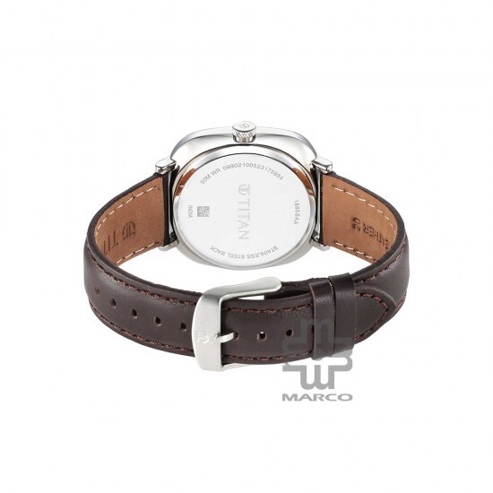 Titan Neo Curve 1885SL03 Blue Dial Leather Strap Quartz Men's Watch