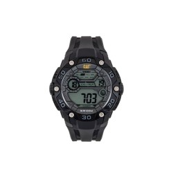 Caterpillar DIGITAL 1D-167-21-241 BLACK GREY SILICON STRAP ANALOG MEN WATCH