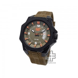 Caterpillar LM LM-121-23-334 Brown Silicone Rubber Band Men Watch