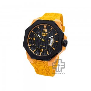 Caterpillar LM LM-121-27-137 Yellow Silicone Rubber Band Men Watch